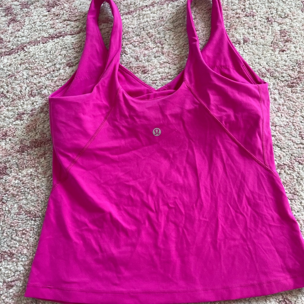 Lululemon Hot Pink Long Aling Tank